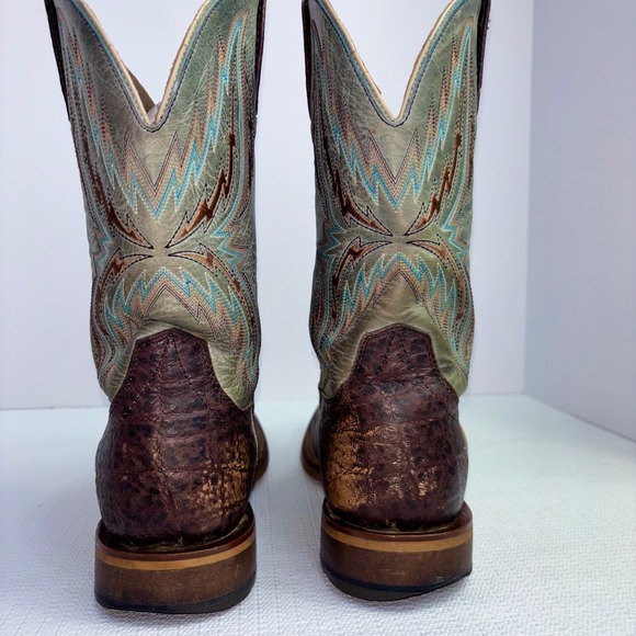 Ariat Arena‎ Rebound Western Boots Men's 9D Square Toe Cowboy 3 Tone Leather - Picture 3 of 7